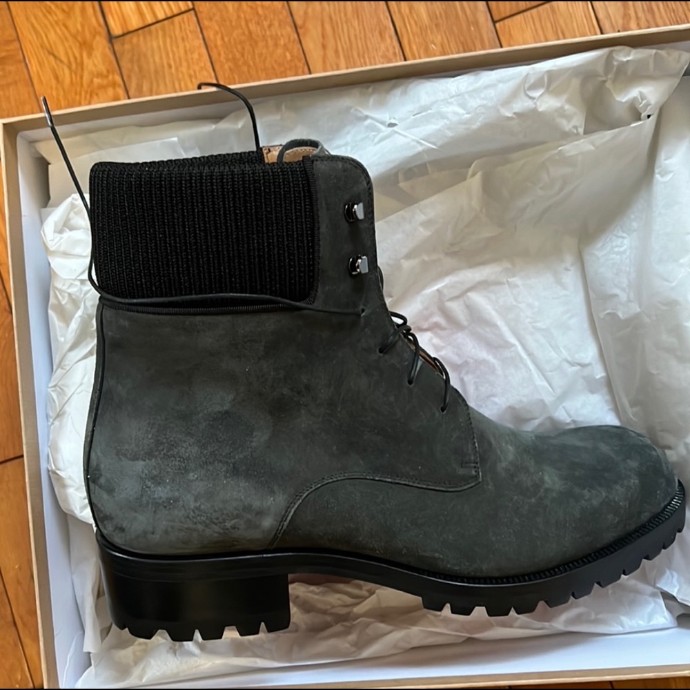 Louboutin boots for sale. Size 10.5, dark grey - Picture 2 of 3